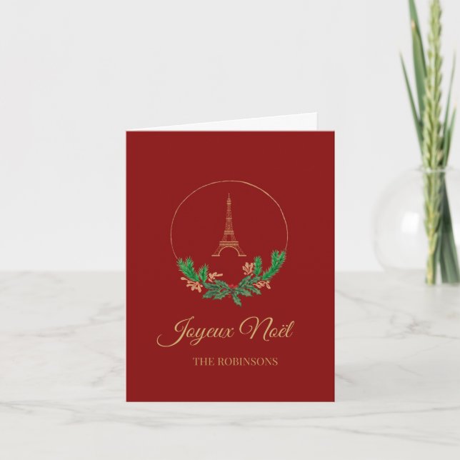 Eiffel Tower Joyeux Weihnachten (Vorderseite)