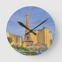 Eiffel Tower Las Vegas Paris Limousine Nevada Runde Wanduhr