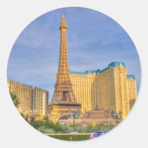 Eiffel Tower Las Vegas Paris Limousine Nevada Runder Aufkleber