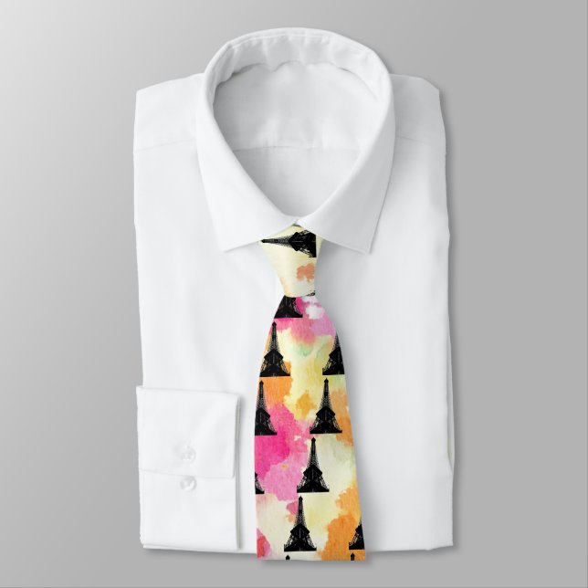 Eiffel Tower Necktie Krawatte (Gebunden)