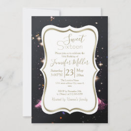 Eiffel Tower Night Moon Einladung