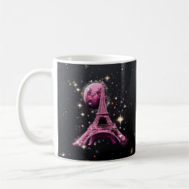 Eiffel Tower Night Moon Kaffeetasse