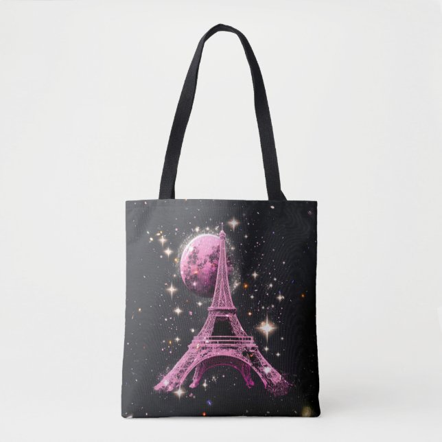 Eiffel Tower Night Moon           Tasche (Vorderseite)