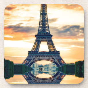 Eiffel Tower Paris Abend European Travel Getränkeuntersetzer