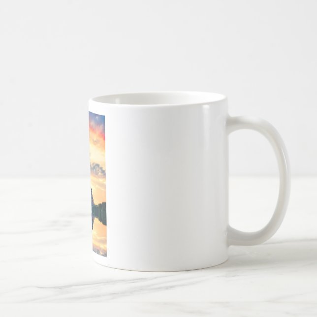 Eiffel Tower Paris Abend European Travel Kaffeetasse (Rechts)