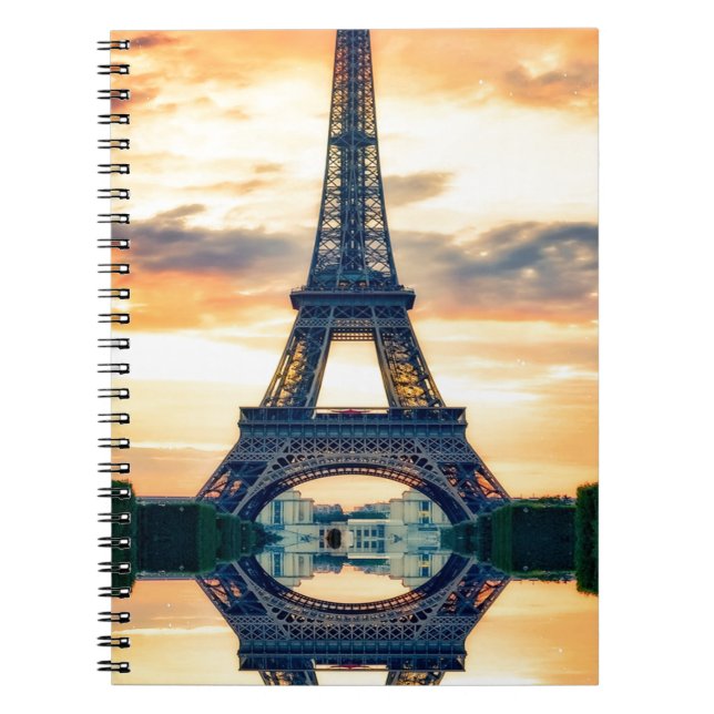 Eiffel Tower Paris Abend European Travel Notizblock (Vorderseite)
