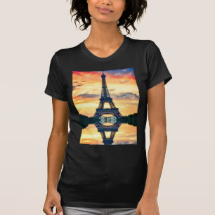 Eiffel Tower Paris Abend European Travel T-Shirt
