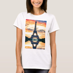 Eiffel Tower Paris Abend European Travel T-Shirt