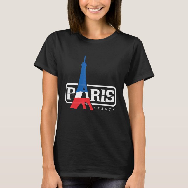 Eiffel Tower Paris Bastille Day French Love T-Shirt (Vorderseite)
