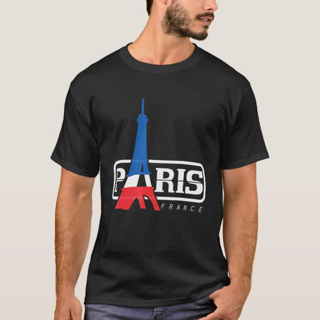Eiffel Tower Paris Bastille Day French Love T-Shirt (Vorderseite)