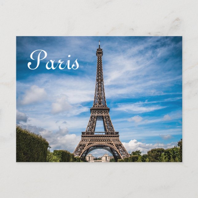 Eiffel Tower Paris Europe Travel Postkarte (Vorderseite)