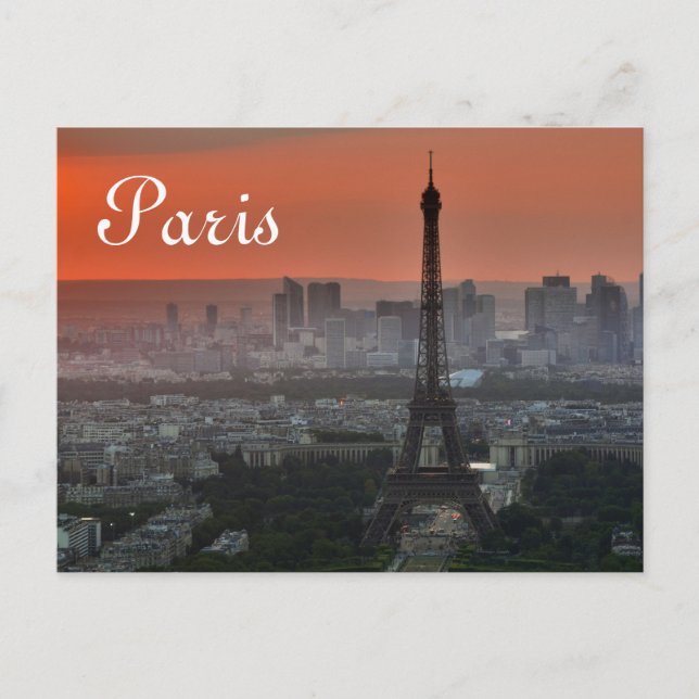 Eiffel Tower Paris Europe Travel Postkarte (Vorderseite)