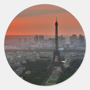 Eiffel Tower Paris Europe Travel Runder Aufkleber