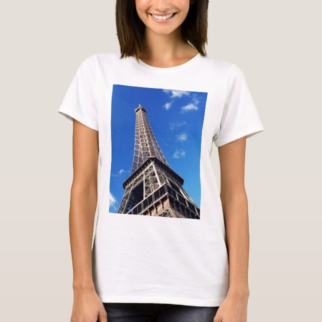Eiffel Tower Paris Europe Travel T-Shirt (Vorderseite)