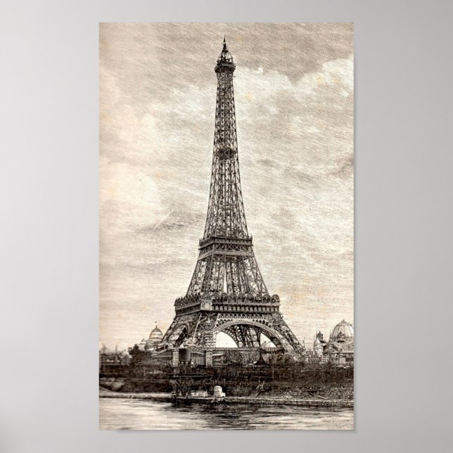Eiffel Tower, Paris France 1889 Poster (Vorne)