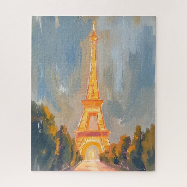 Eiffel Tower Paris France Watercolor (Vertikal)