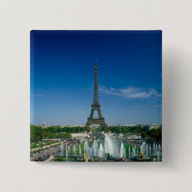 Eiffel Tower, Paris, Frankreich Button (Vorderseite)