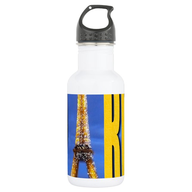 Eiffel Tower Paris Frankreich Edelstahlflasche (Vorderseite)