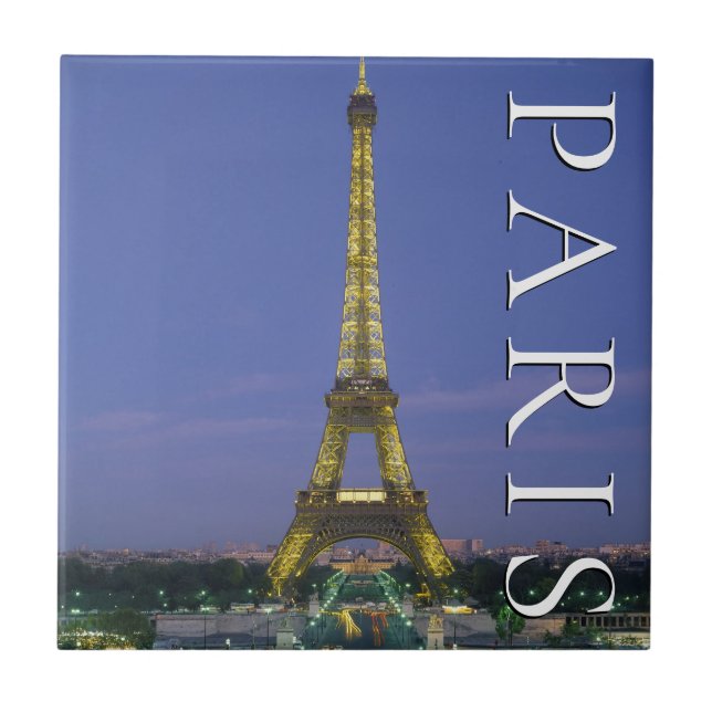 Eiffel Tower | Paris, Frankreich Fliese (Vorderseite)