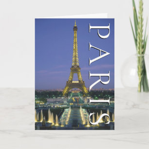Eiffel Tower Paris, Frankreich Happy Birthday Karte