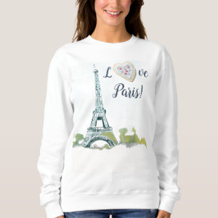 Eiffel Tower Paris Frankreich Ink Sketch  Liebe Pa Sweatshirt