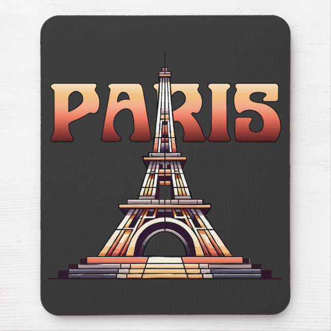 Eiffel Tower Paris Frankreich Mousepad (Vorne)