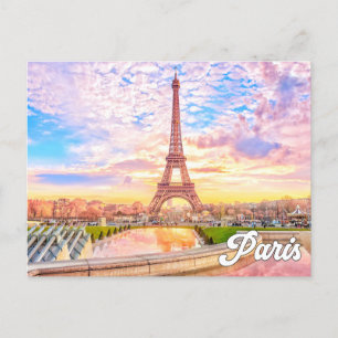 Eiffel Tower Paris Frankreich Postkarte