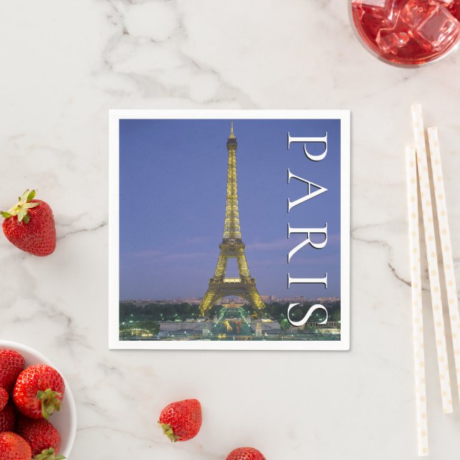Eiffel Tower | Paris, Frankreich Serviette (Beispiel)