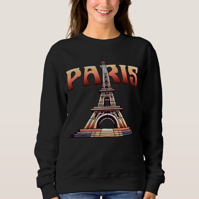 Eiffel Tower Paris Frankreich Sweatshirt (Vorderseite)