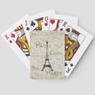 Eiffel Tower Paris Frankreich Vintages Postkartend Spielkarten