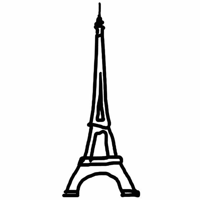 Eiffel Tower Paris Freistehende Fotoskulptur (Vorne)