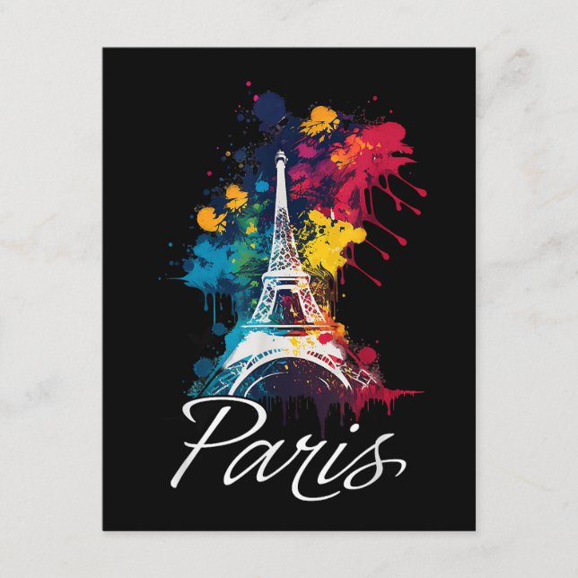 Eiffel Tower Paris Girls Reisen Begleitkarte (Vorderseite)