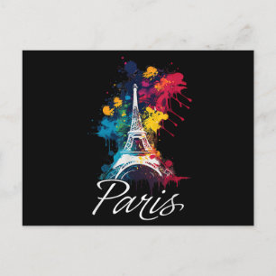 Eiffel Tower Paris Girls Reisen Postkarte