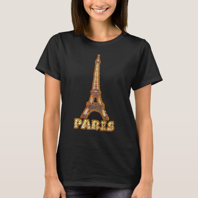 EIFFEL TOWER-PARIS-Hartglas T-Shirt (Vorderseite)