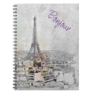 Eiffel Tower Paris Notebook - Vintage Travel Notizblock