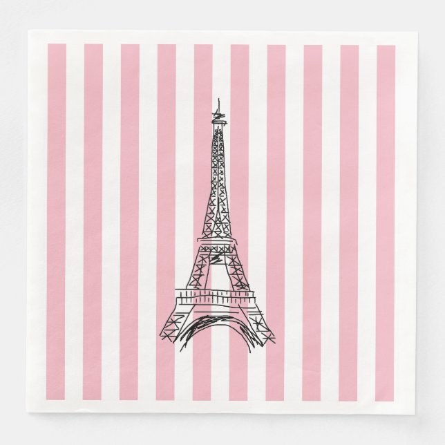 Eiffel Tower Paris Paper Napkins Serviette (Vorderseite)