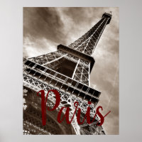 Eiffel Tower Paris Sepia Vintag