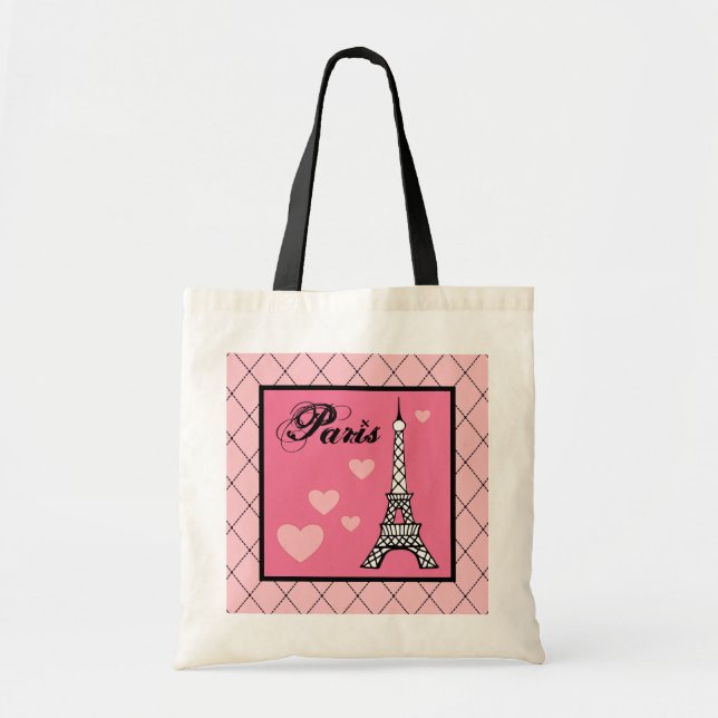 Eiffel Tower Paris Tote Bag Geschenk Tragetasche (Vorne)
