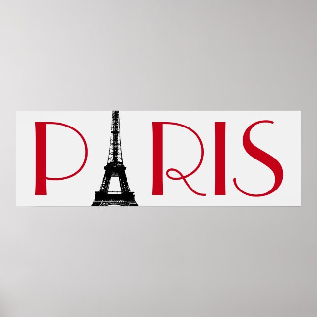 Eiffel Tower Paris Travel Poster (Vorne)