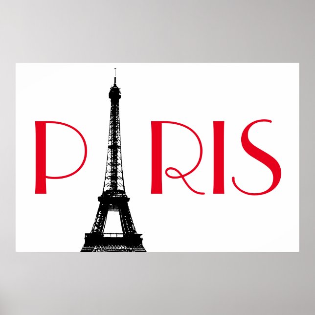Eiffel Tower Paris Travel Poster (Vorne)