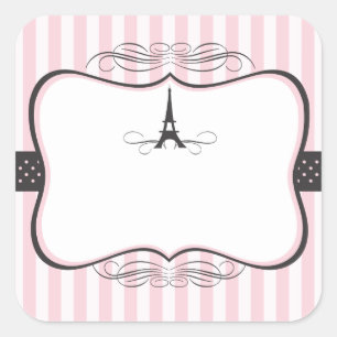 Eiffel Tower Paris Wedding Quadratischer Aufkleber