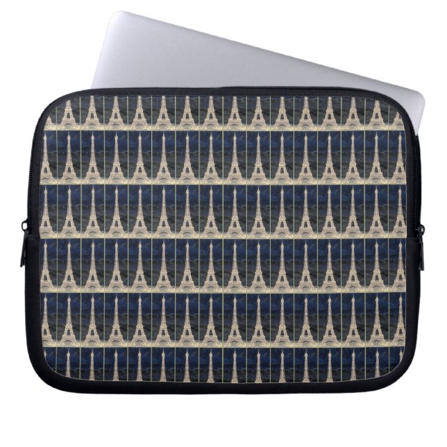 Eiffel Tower Pattern Laptopschutzhülle (Vorderseite)