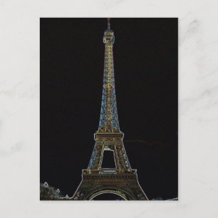 Eiffel Tower Postcard Postkarte