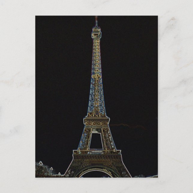 Eiffel Tower Postcard Postkarte (Vorderseite)