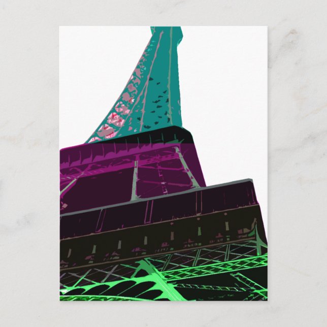 Eiffel Tower Postcard Postkarte (Vorderseite)