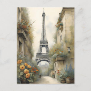 Eiffel Tower Postcard Postkarte