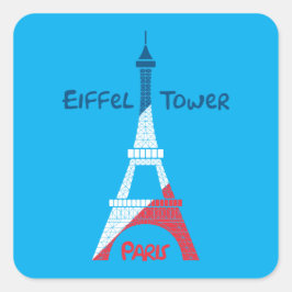 Eiffel Tower Quadratischer Aufkleber