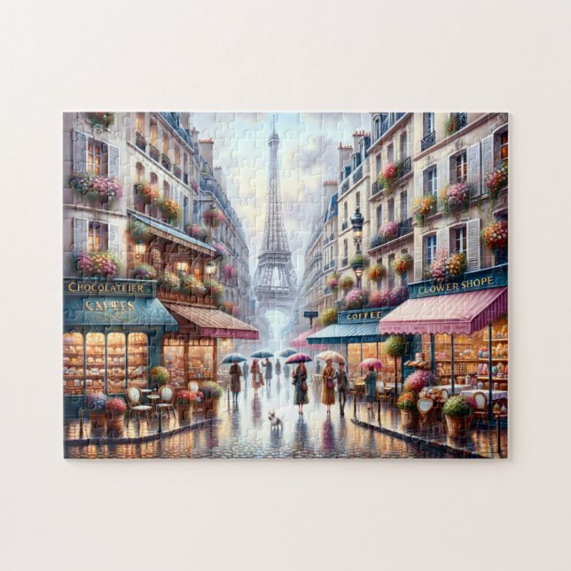 Eiffel Tower Rainy Day in Paris (Horizontal)