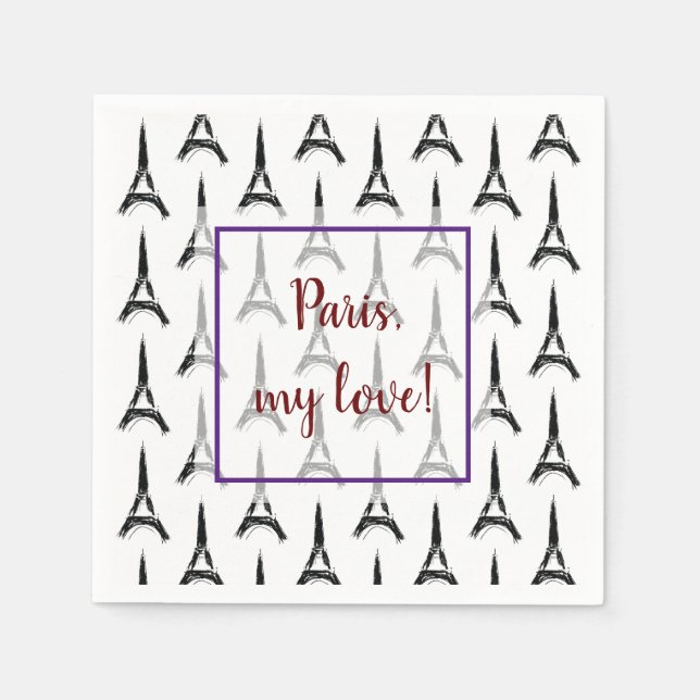 Eiffel Tower Serviette (Vorderseite)