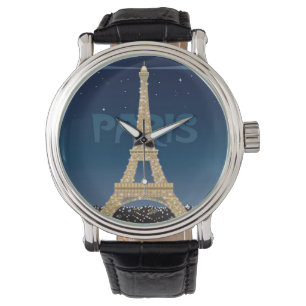 Eiffel Tower Sparkle Wrist Watch Armbanduhr